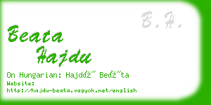 beata hajdu business card